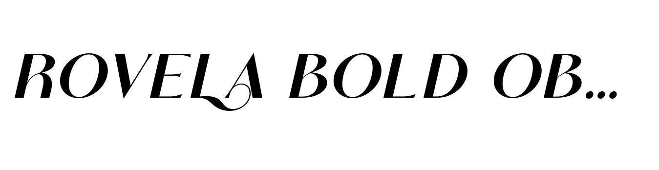 Rovela Bold Oblique